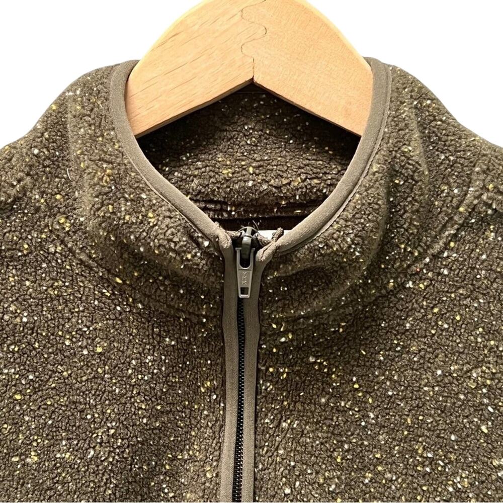 Orvis Full Zip Fleece Jacket SZ L Speckled Earthy Green Outdoor Gorpcore Hiking - Picture 3 of 9